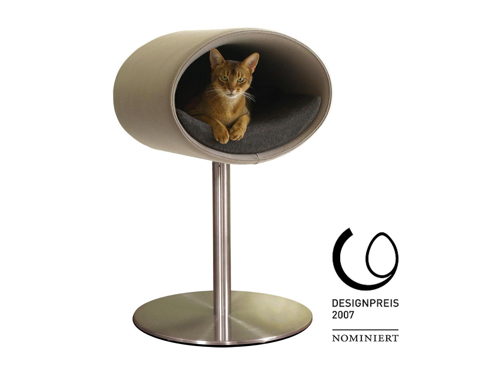 Panier pour chat design Rondo Stand en feutre par pet-interiors