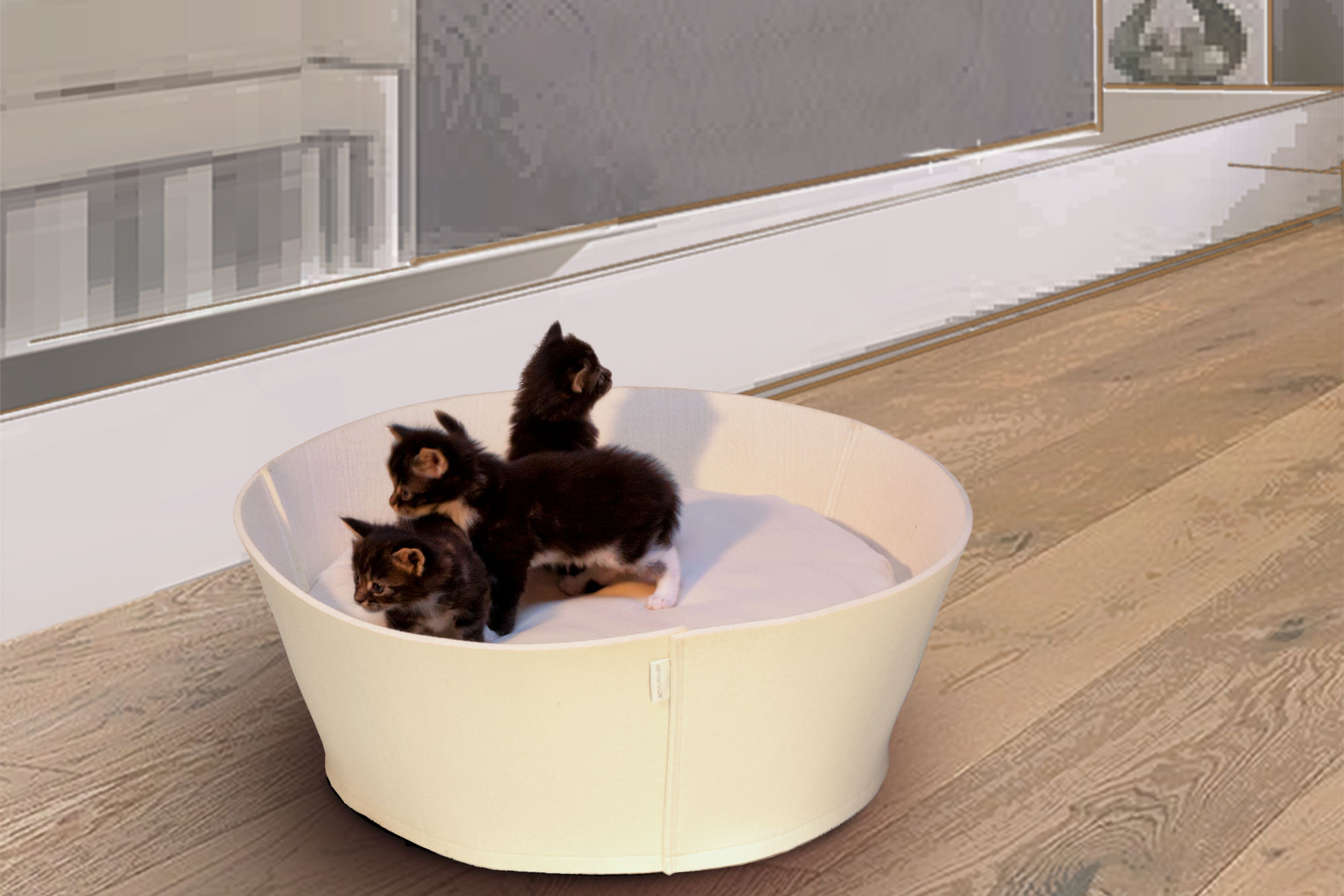 felt cat bed credo by pet-interiors