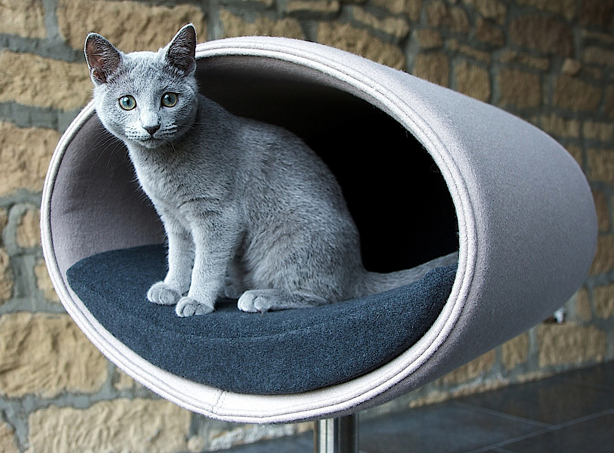 Katze Amie im Design Katzenbett Rondo Stand Filz von pet-interiors